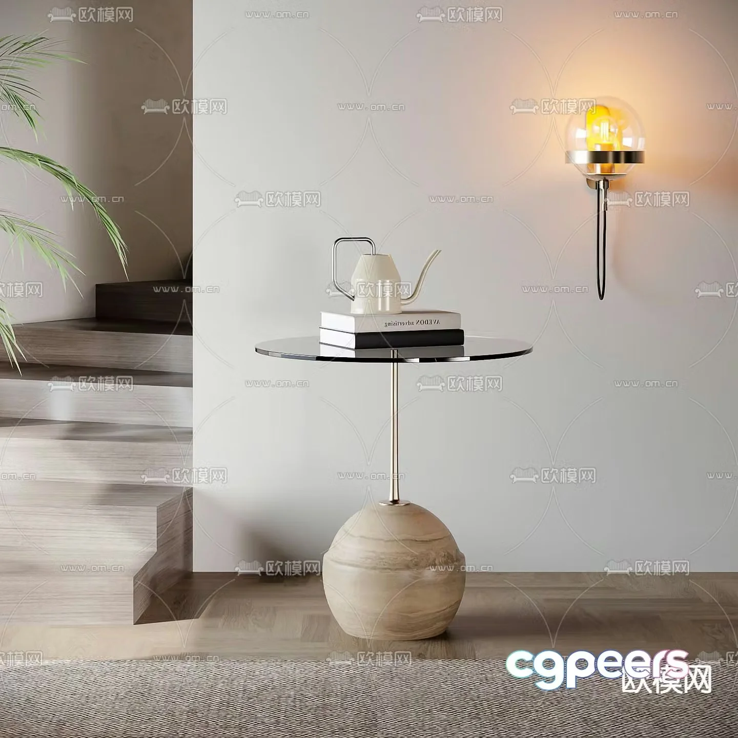 Round table side table corner table table table 3D model