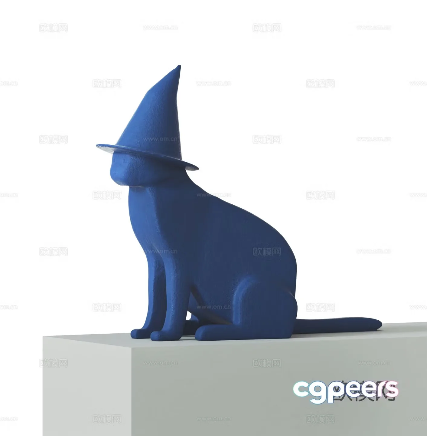 Modern cat sculpture 3d model