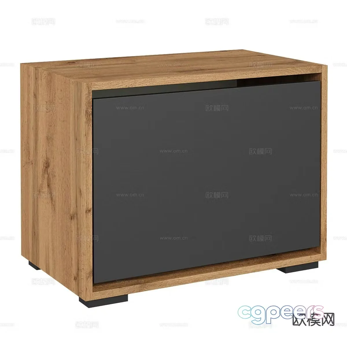 Nordic simple bedside table 3d model