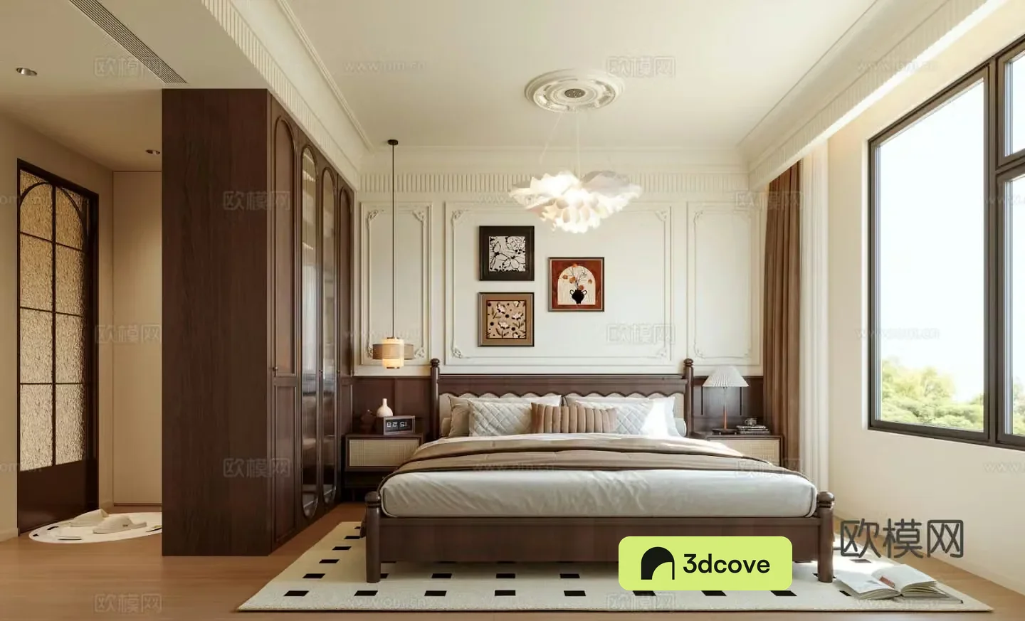 American retro bedroom