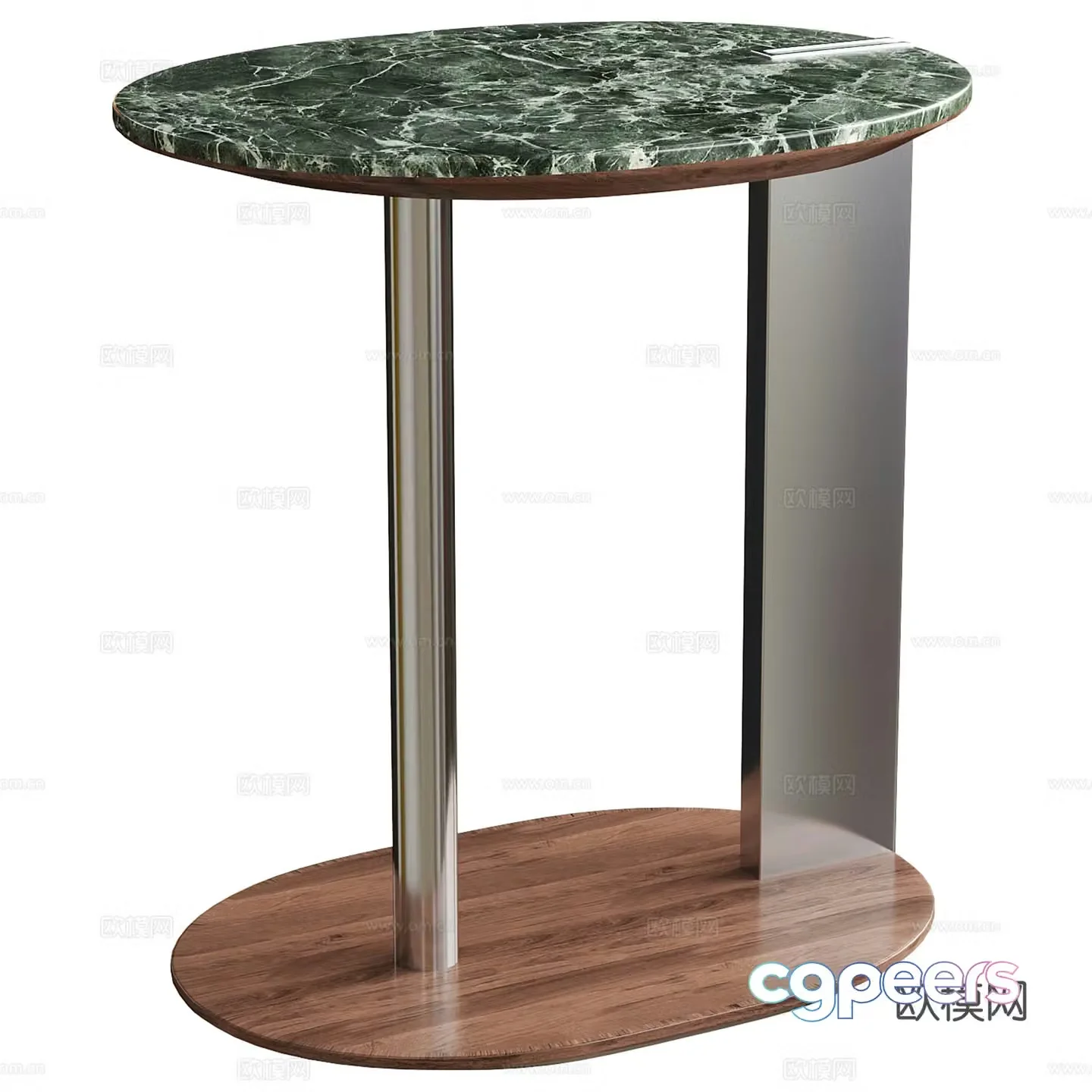 Medieval corner table and side table 3D model
