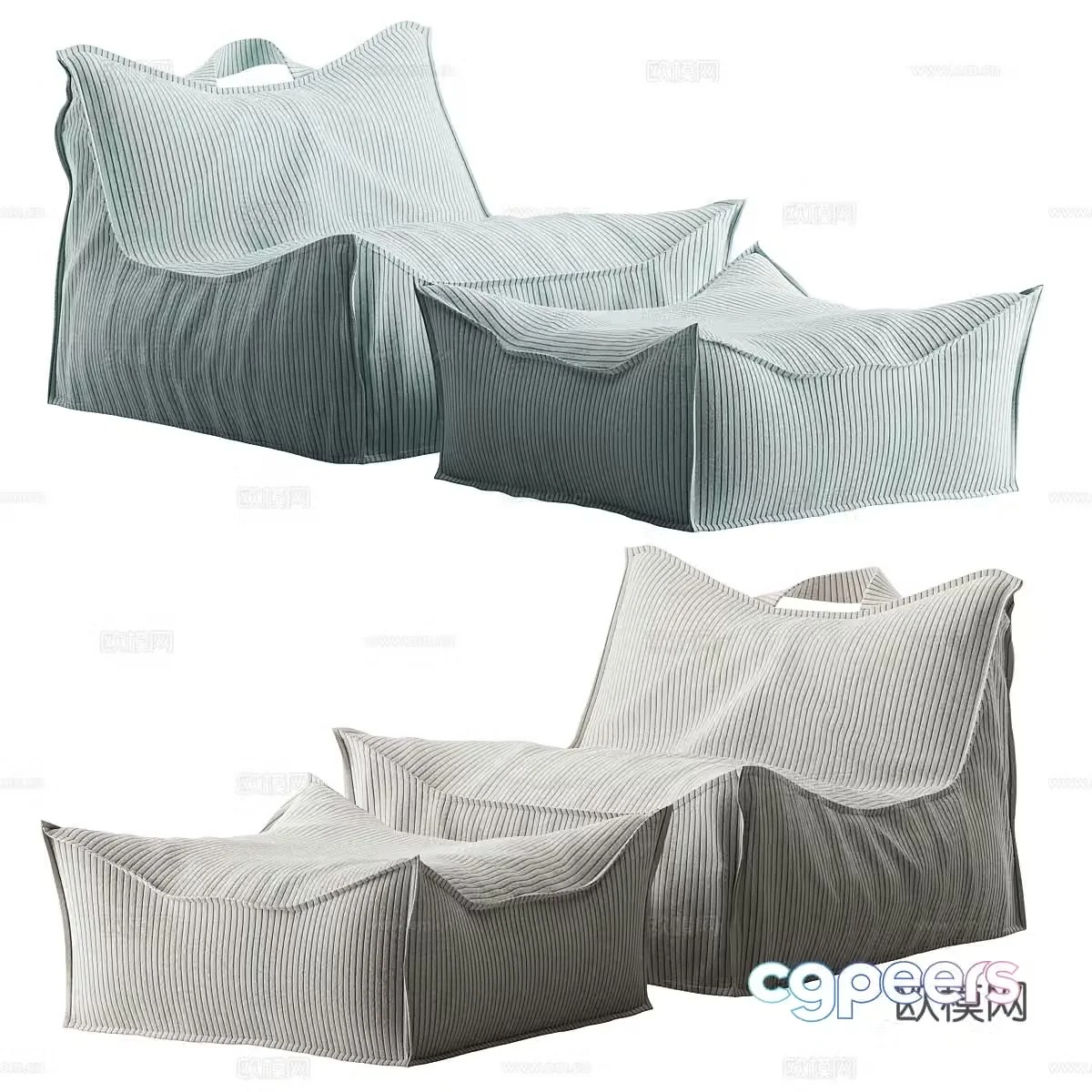 Modern bag casual sofa 3d model