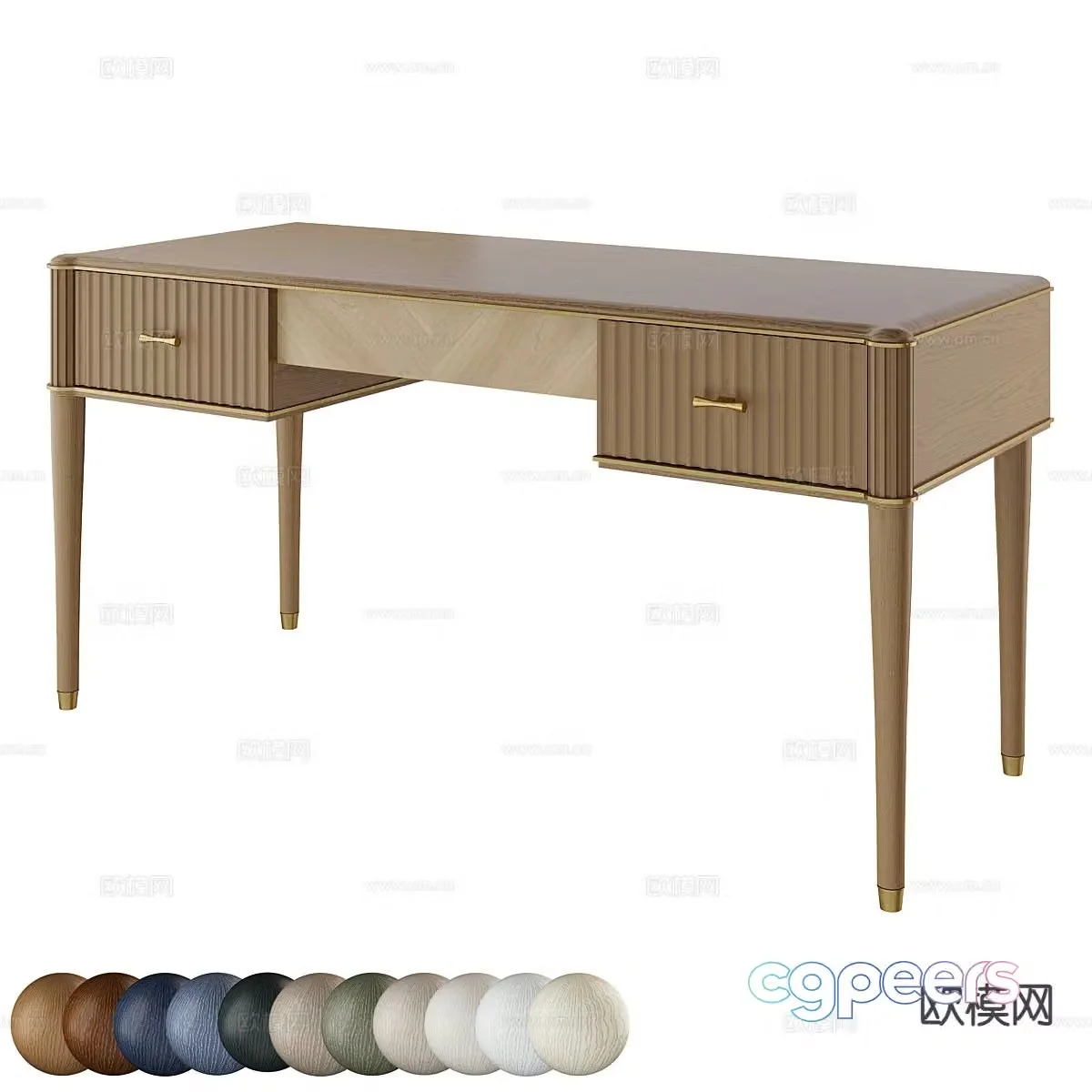 Nordic simple desk 3d model
