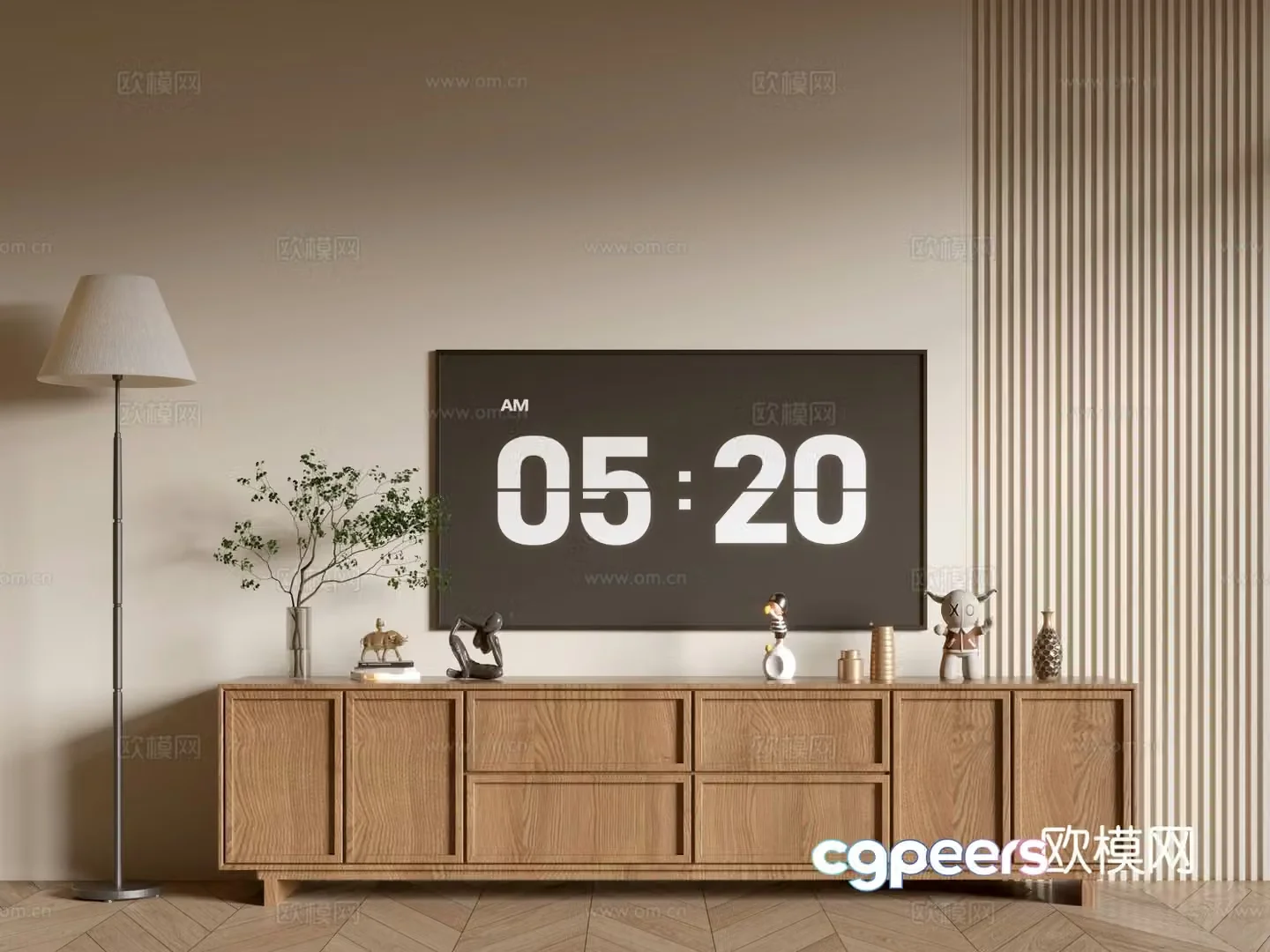Wabi-sabi TV cabinet 3d model