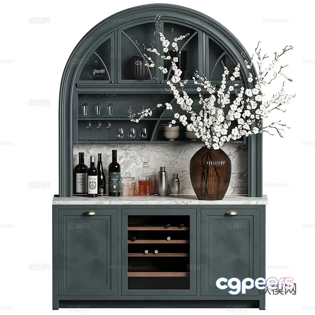 American French sideboard 3D model