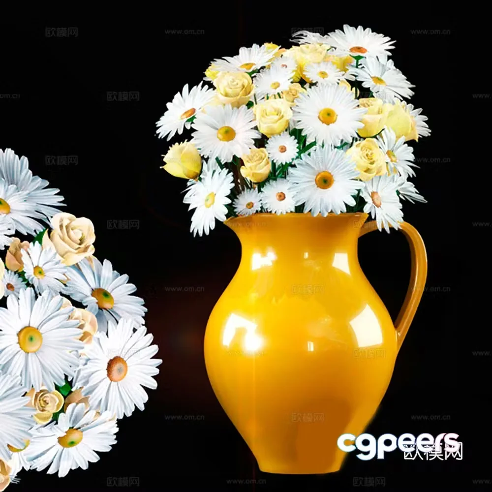Vase Flower Plant 3D Model