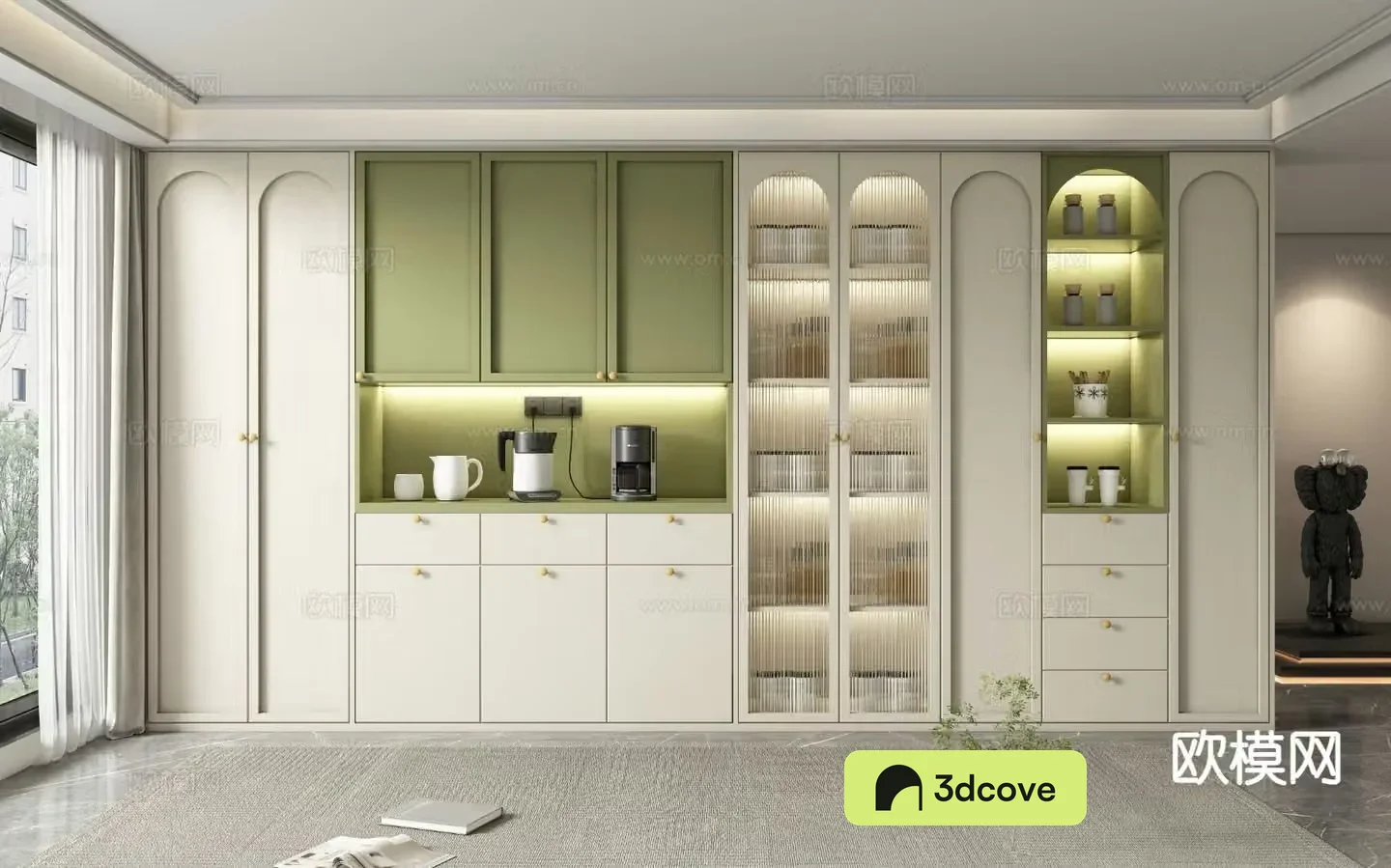 French wine cabinet sideboard
