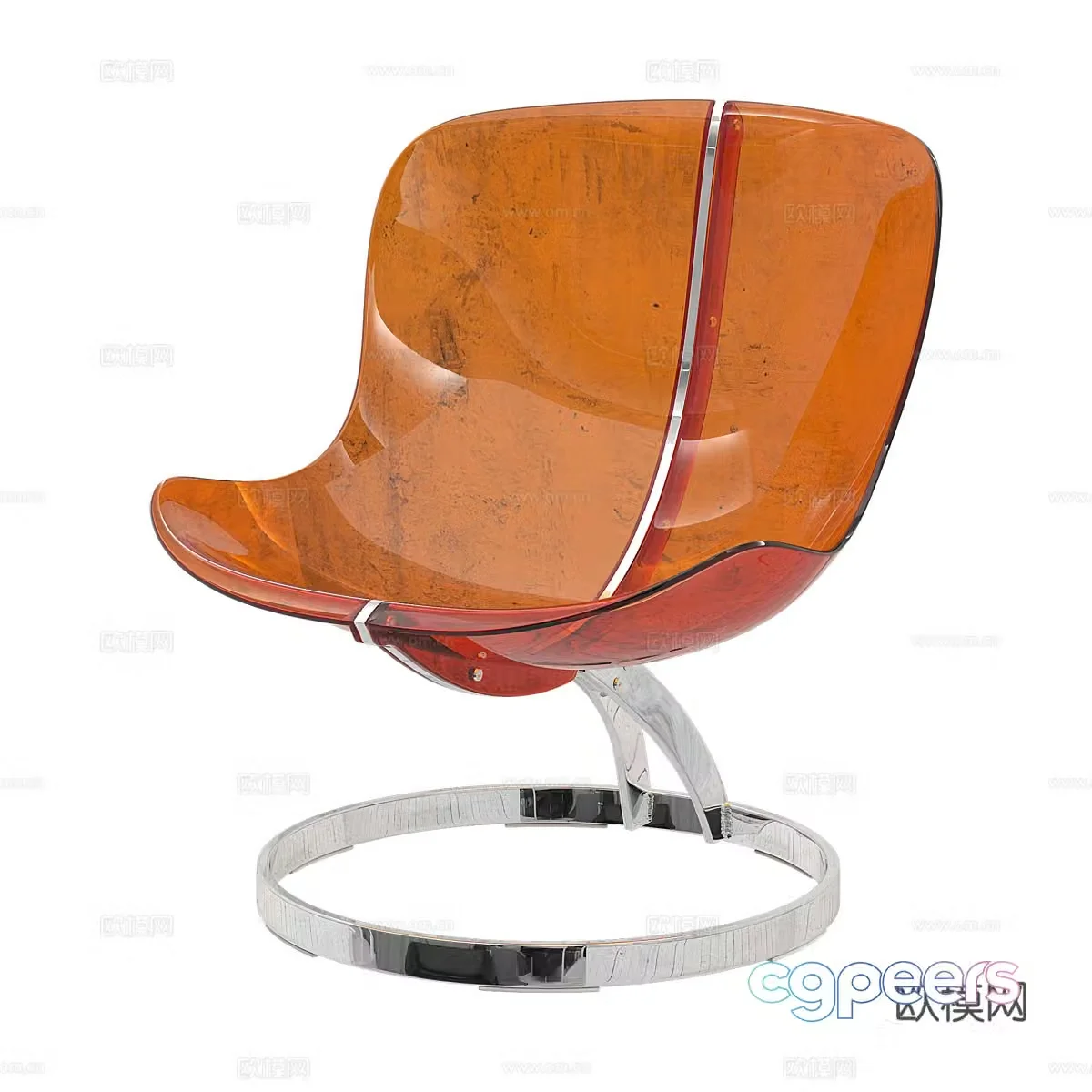 Nordic chair leisure chair 3d model