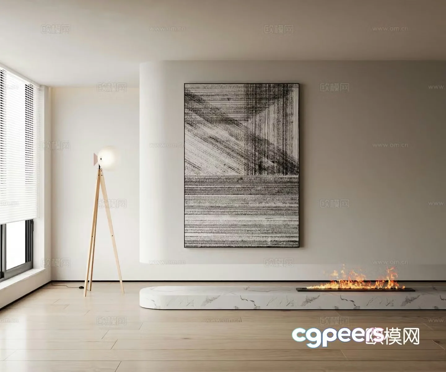 Modern decorative painting 3d model