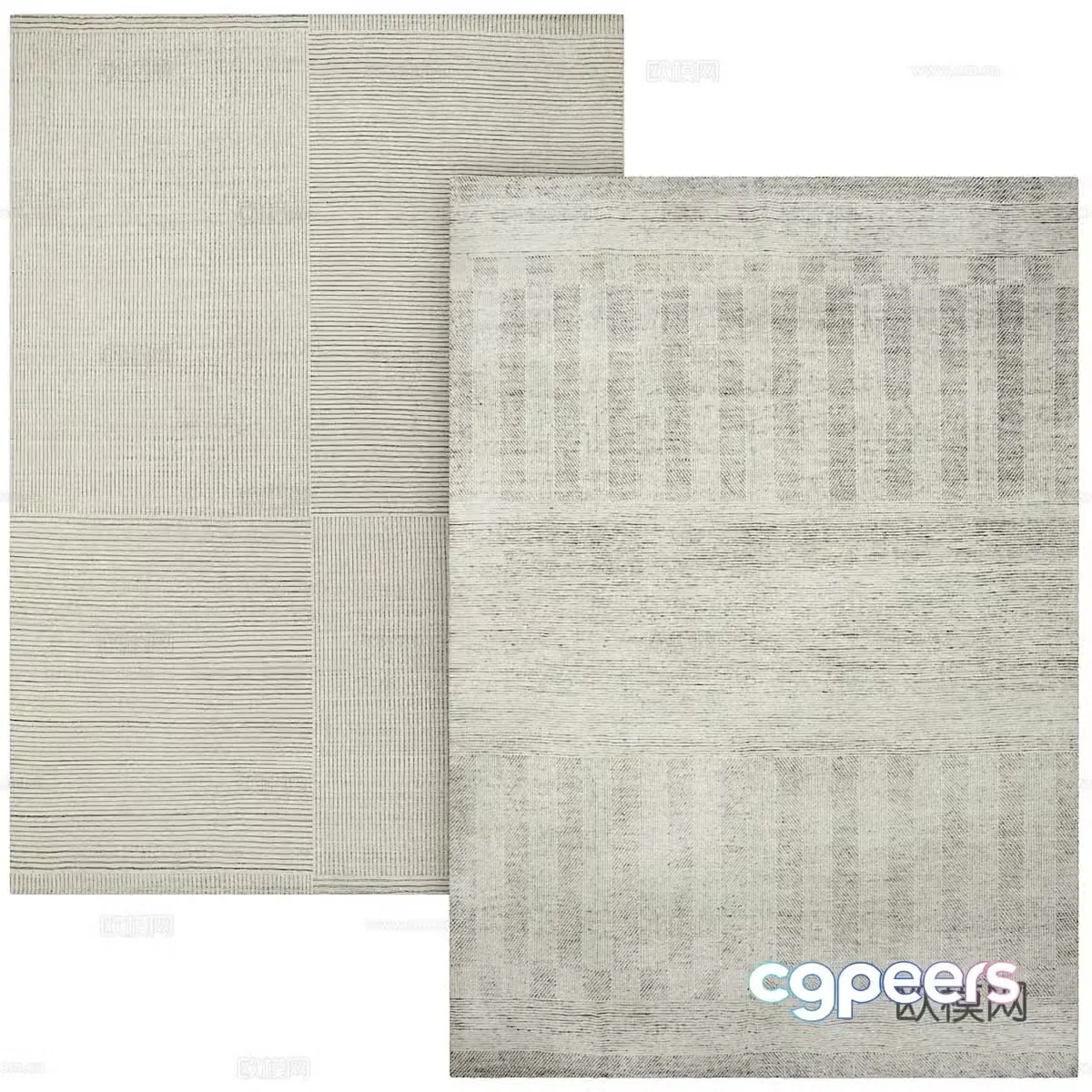 Modern fabric carpet 3d model
