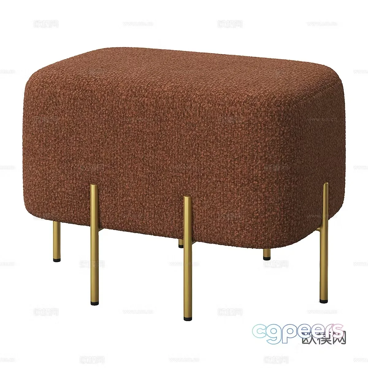 Stool low stool sofa stool footrest 3d model