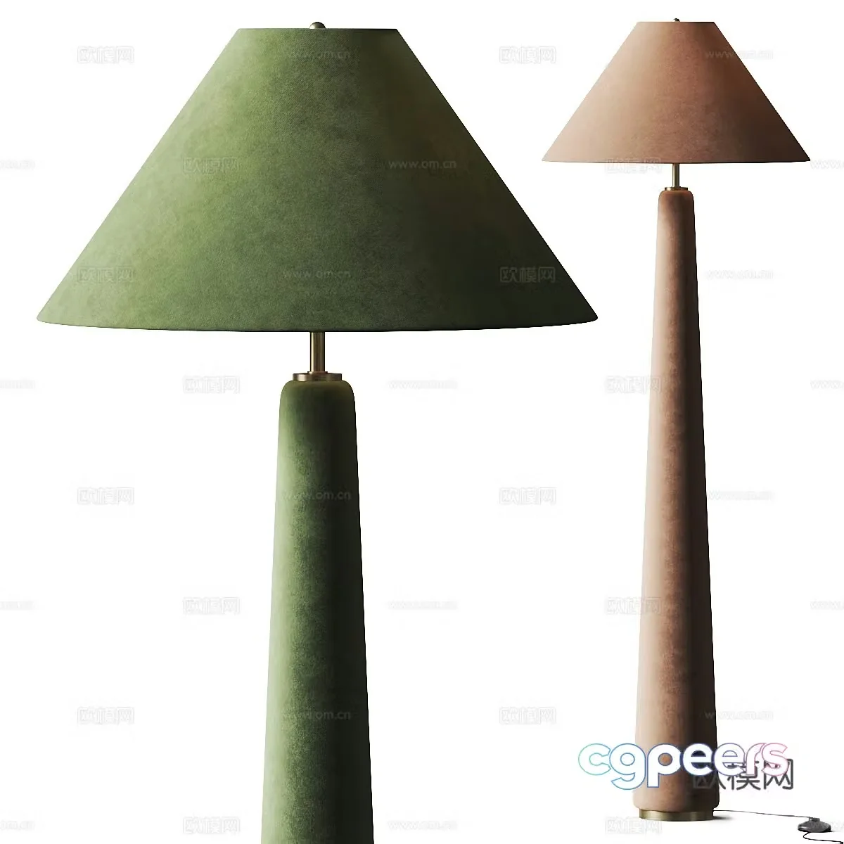 New Chinese Anthropologie Lulu Floor Lamp 3D Model