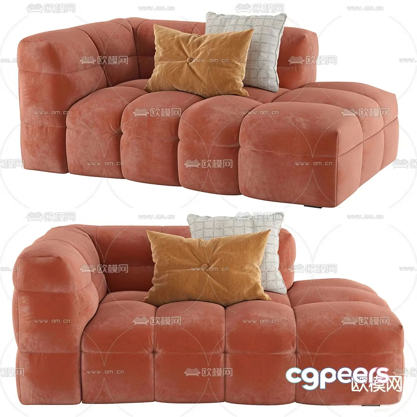 Chaise lounge sofa arm sofa 3d model