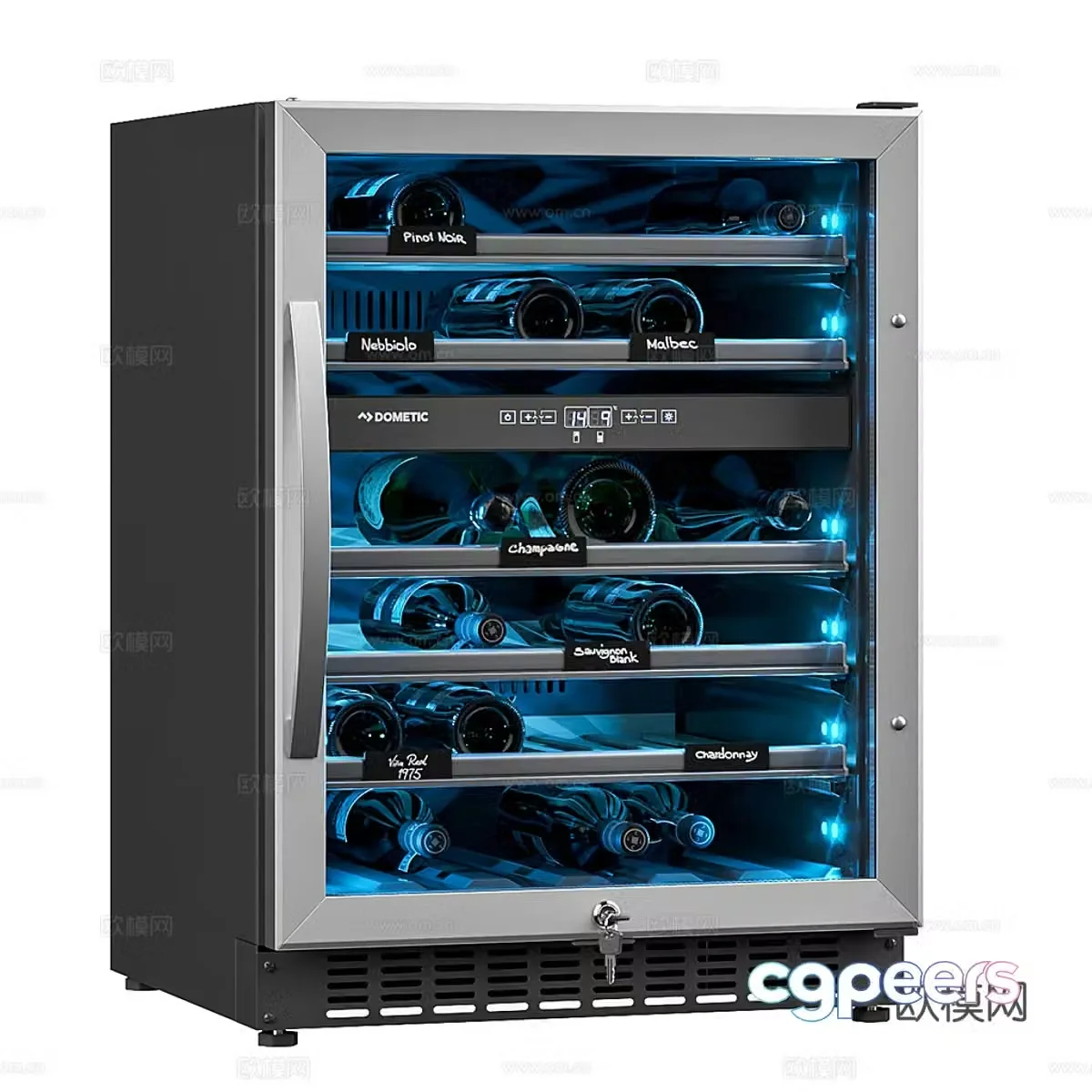 Modern minimalist constant temperature wine cabinet refrigerator wine cabinet 3D model