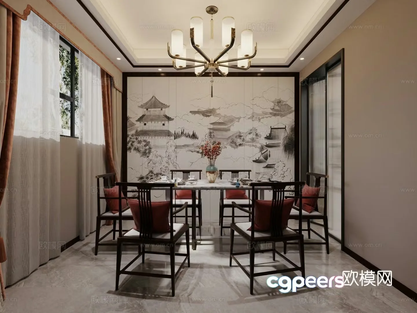 New Chinese restaurant 3D model