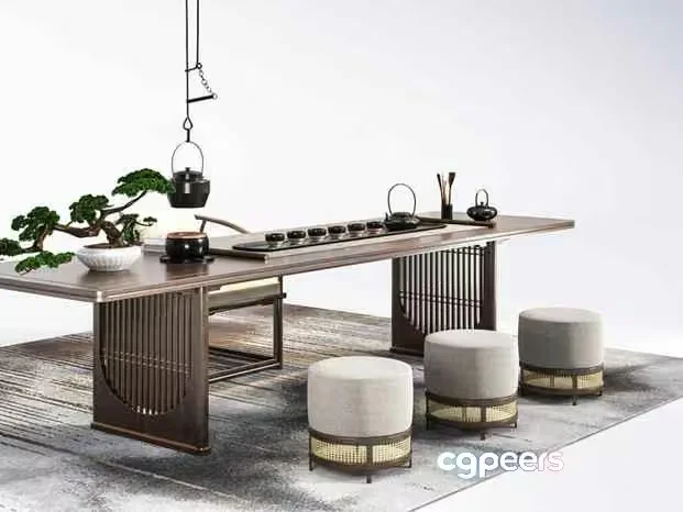 Traditional Japanese Dining Room 3D Model – 16666 – CORONA Render