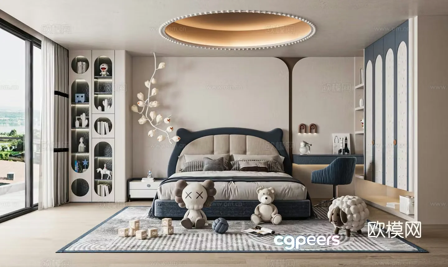 Modern children’s room 3d model