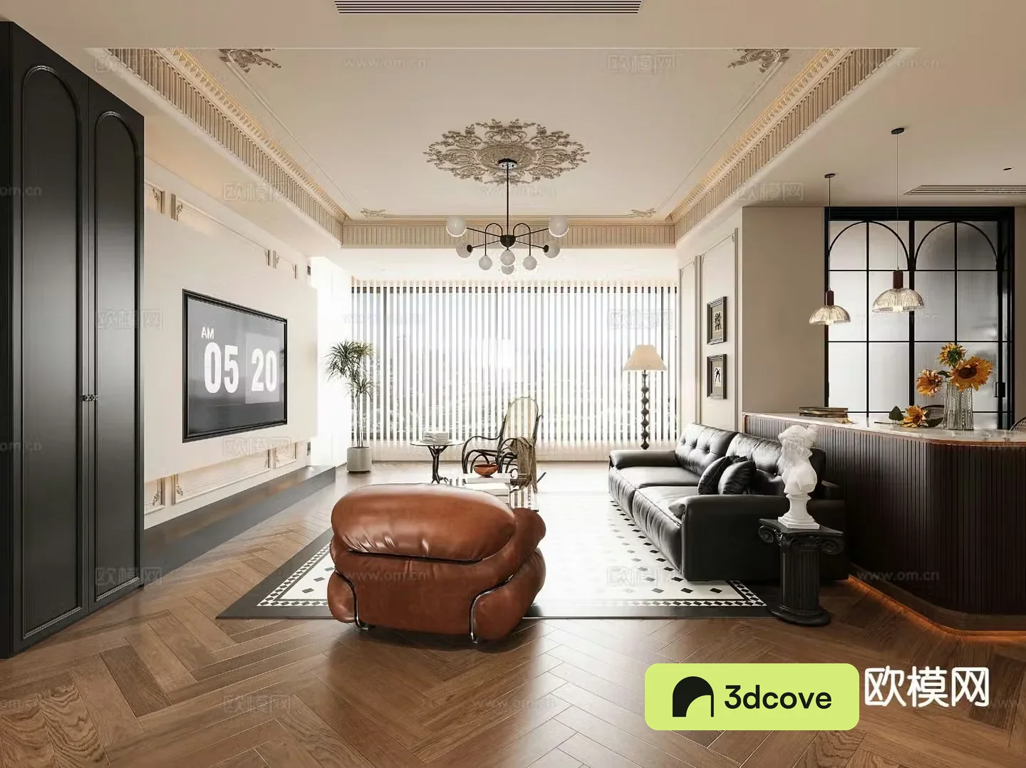 French living and dining room