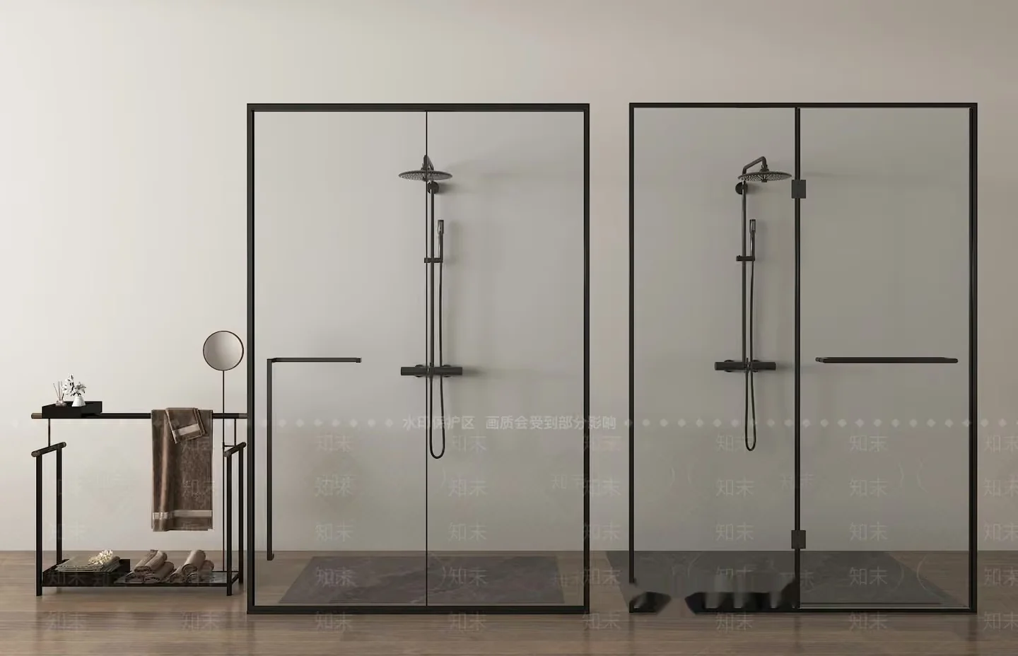 Modern Shower Enclosure 3D Model – 11211 – VRAY Render