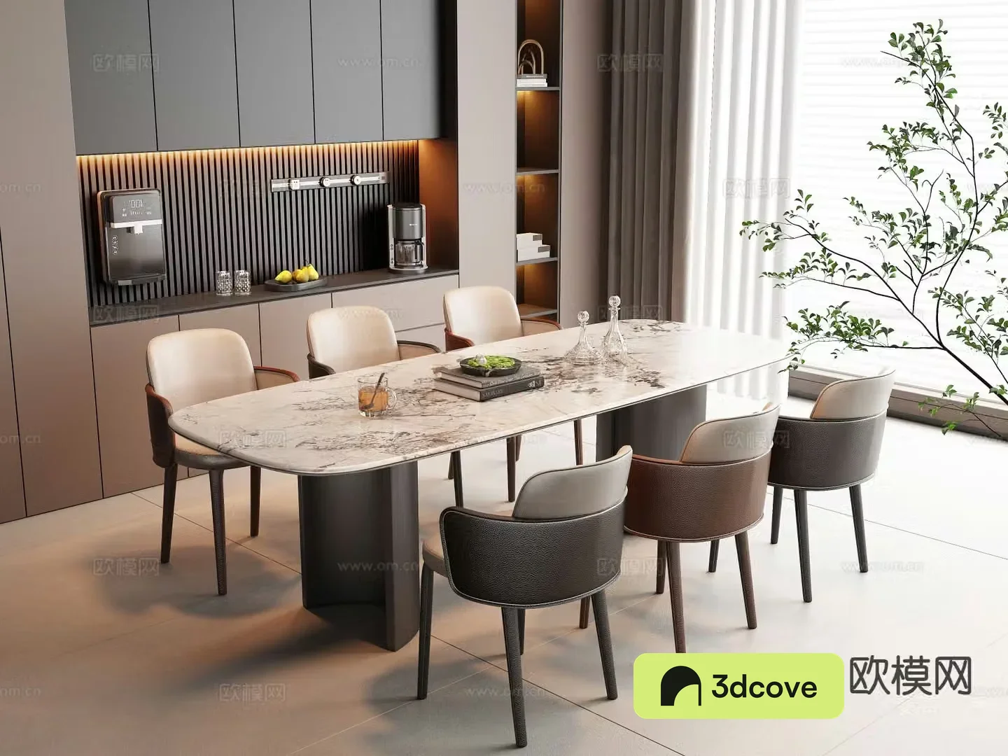 Italian dining table and chairs