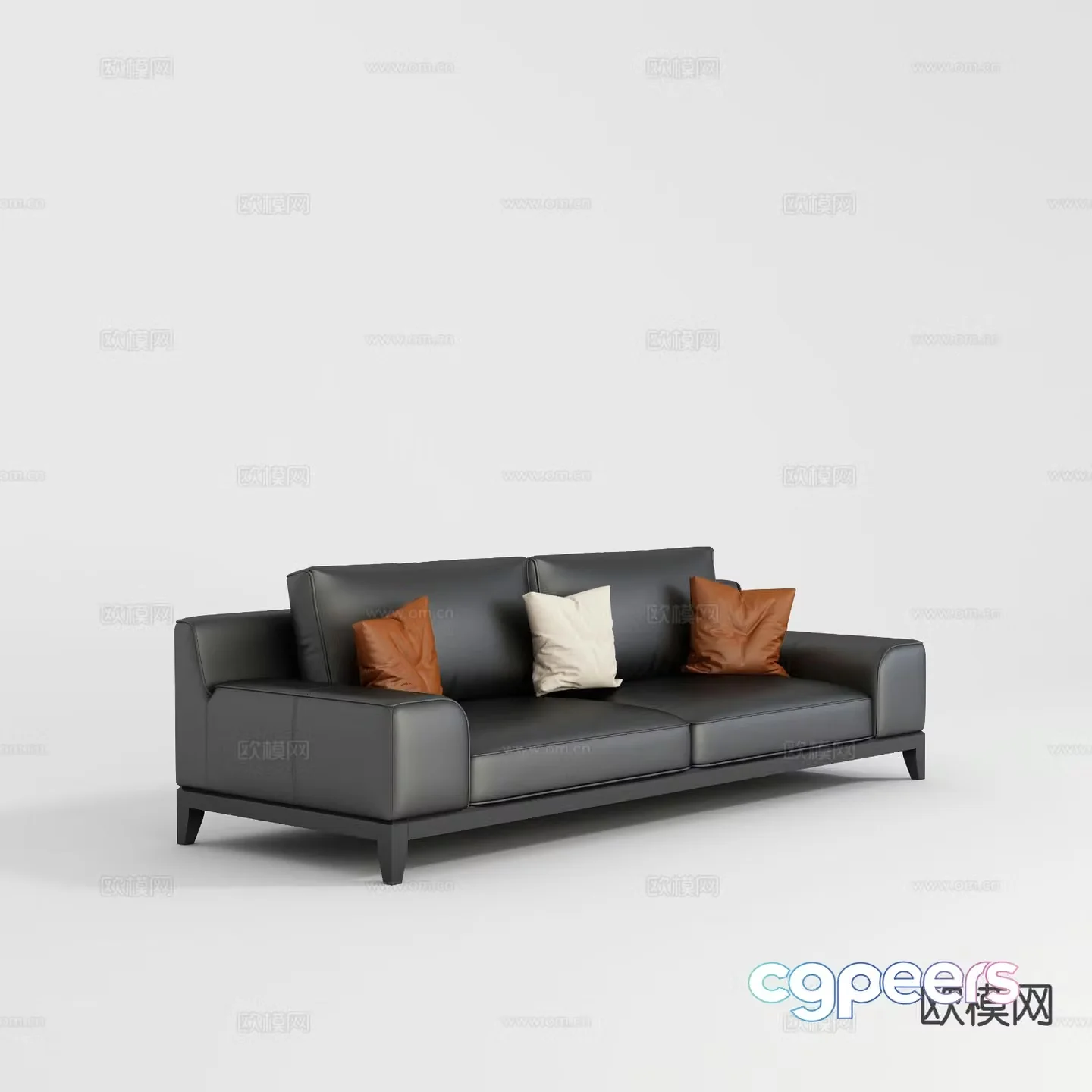 Modern love sofa leather sofa 3d model