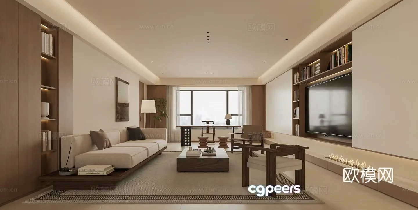 Wasabi Living Room 3D Model