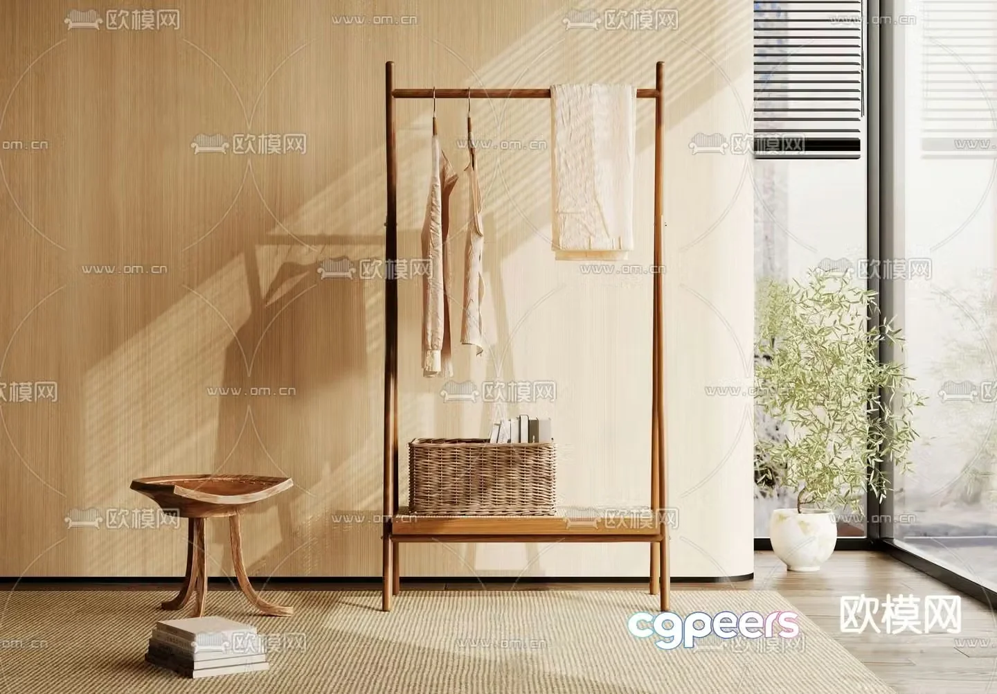 Wasabi hanger clothes rack 3d model
