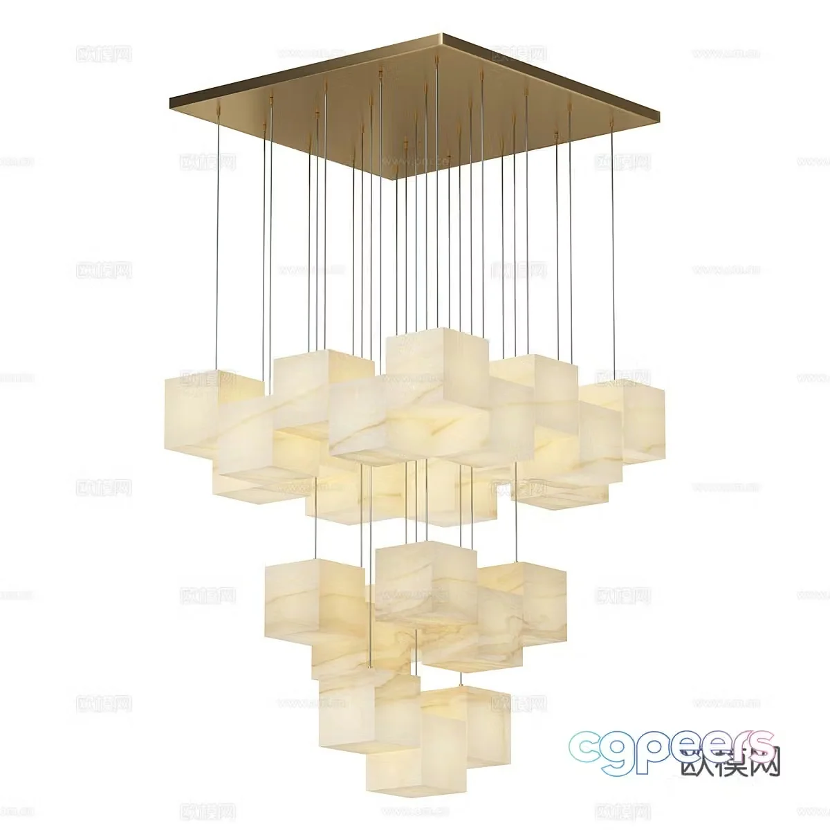 Modern simple chandeliers chandeliers simple chandeliers dining chandeliers living room chandeliers lamps 3D model