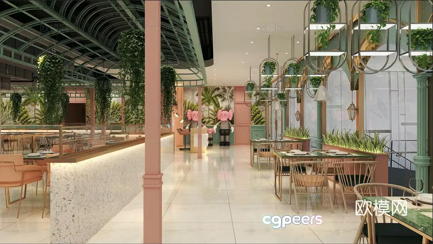 Internet celebrity restaurant parent-child restaurant 3D model