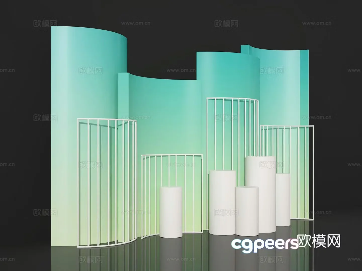 3d model of group photo wall