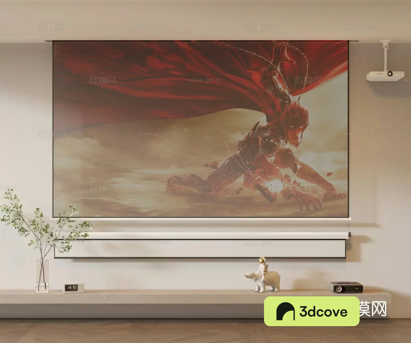 Projector Projection Equipment Curtain