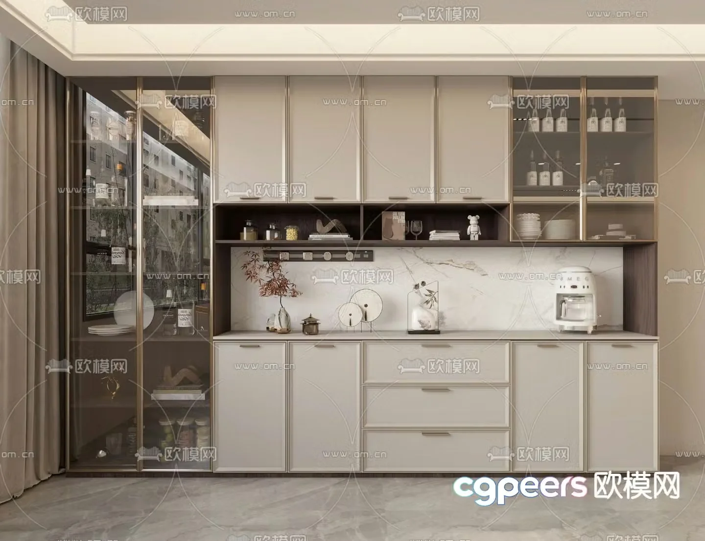 New Chinese wine cabinet 3D model