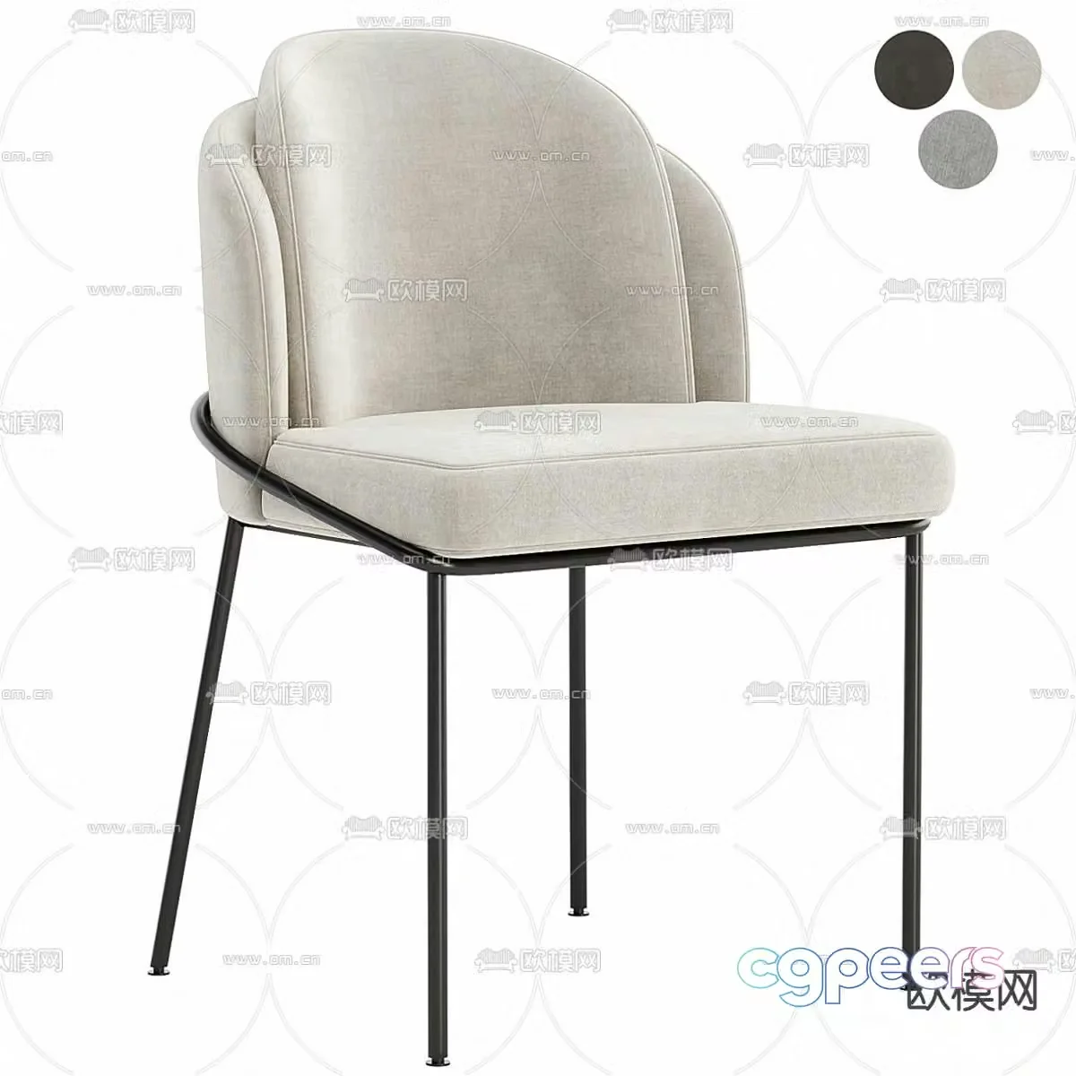 Angelo chair dining chair 3d model