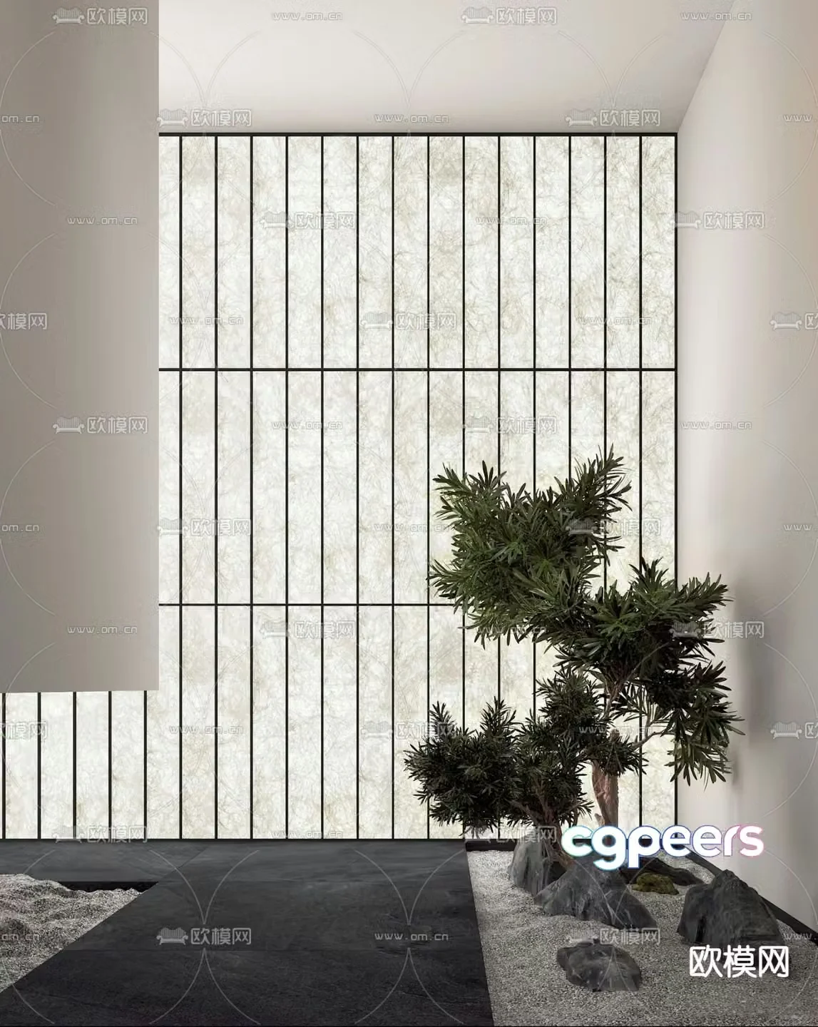 New Chinese style landscaping 3D model
