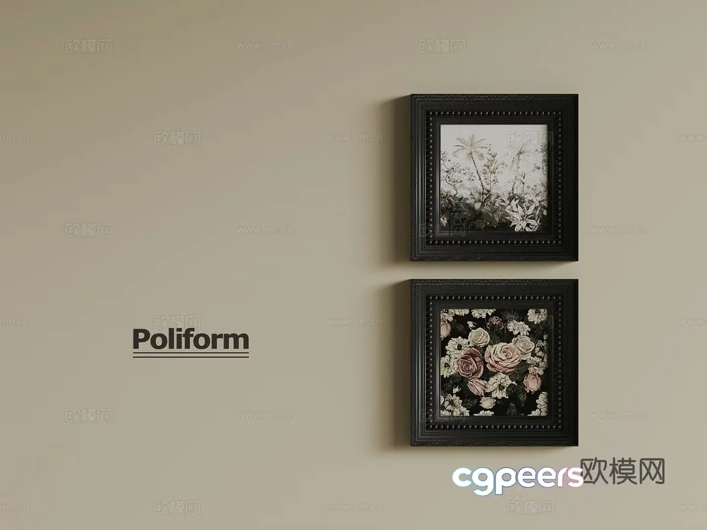 French decorative painting 3d model