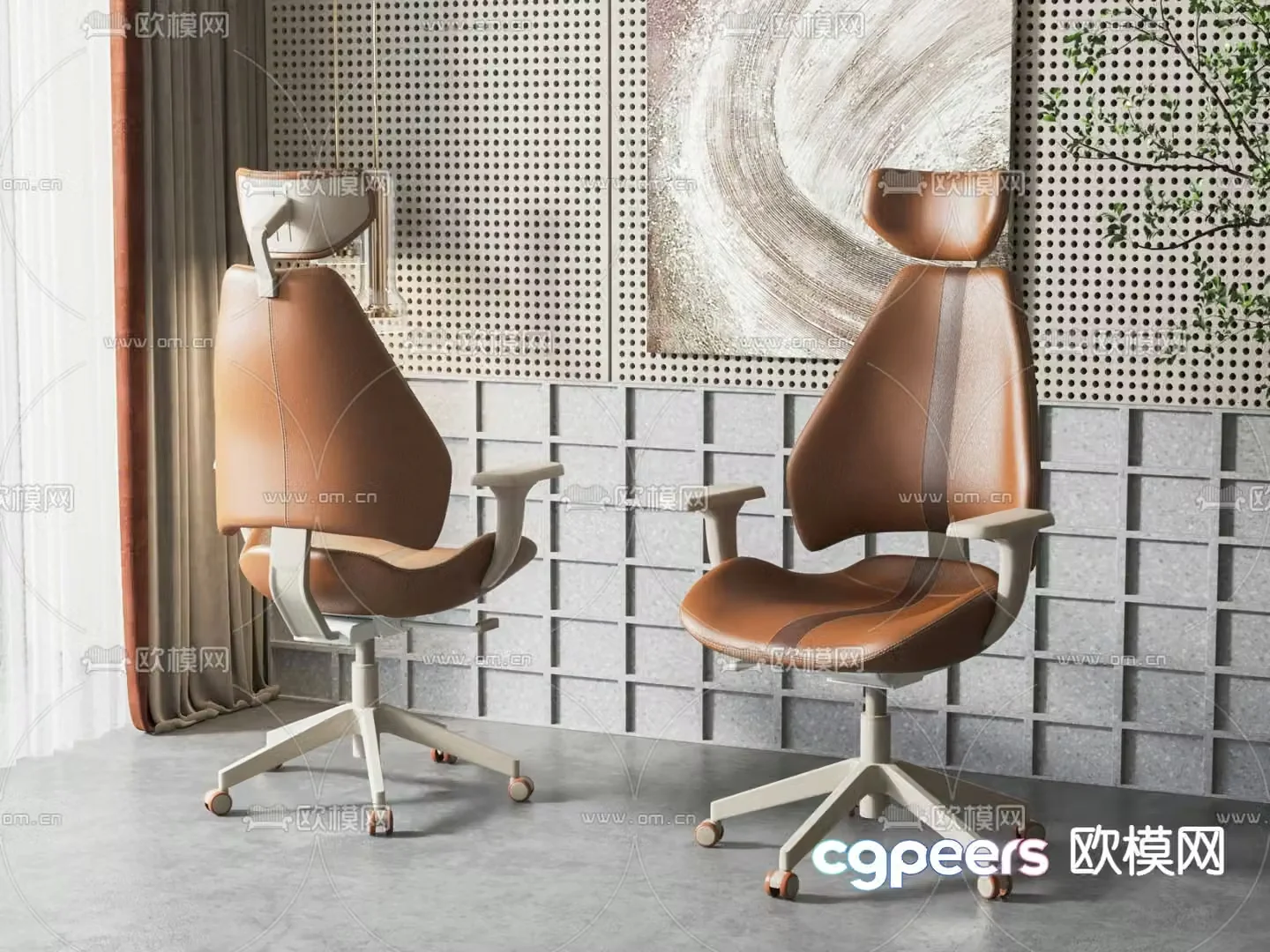 Office chair desk chair computer chair 3d model