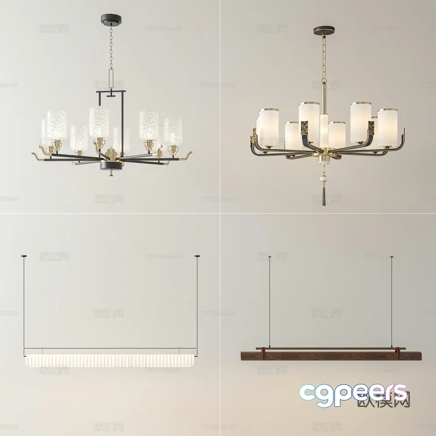 New Chinese style Chinese chandeliers New Chinese style study chandeliers New Chinese style living room chandeliers New Chinese style restaurant 3D model