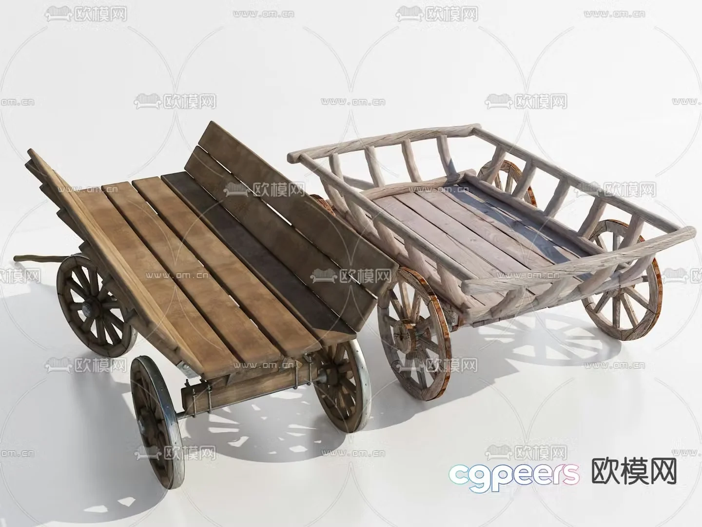 Folk sketch trolley trolley 3D model