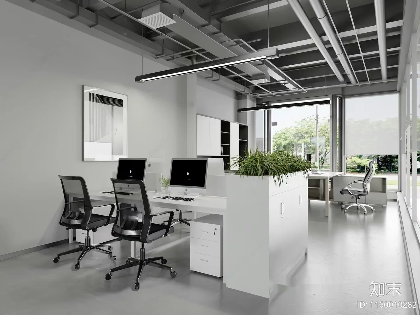 Modern Office Space 3D Model – 14817 – CORONA Render