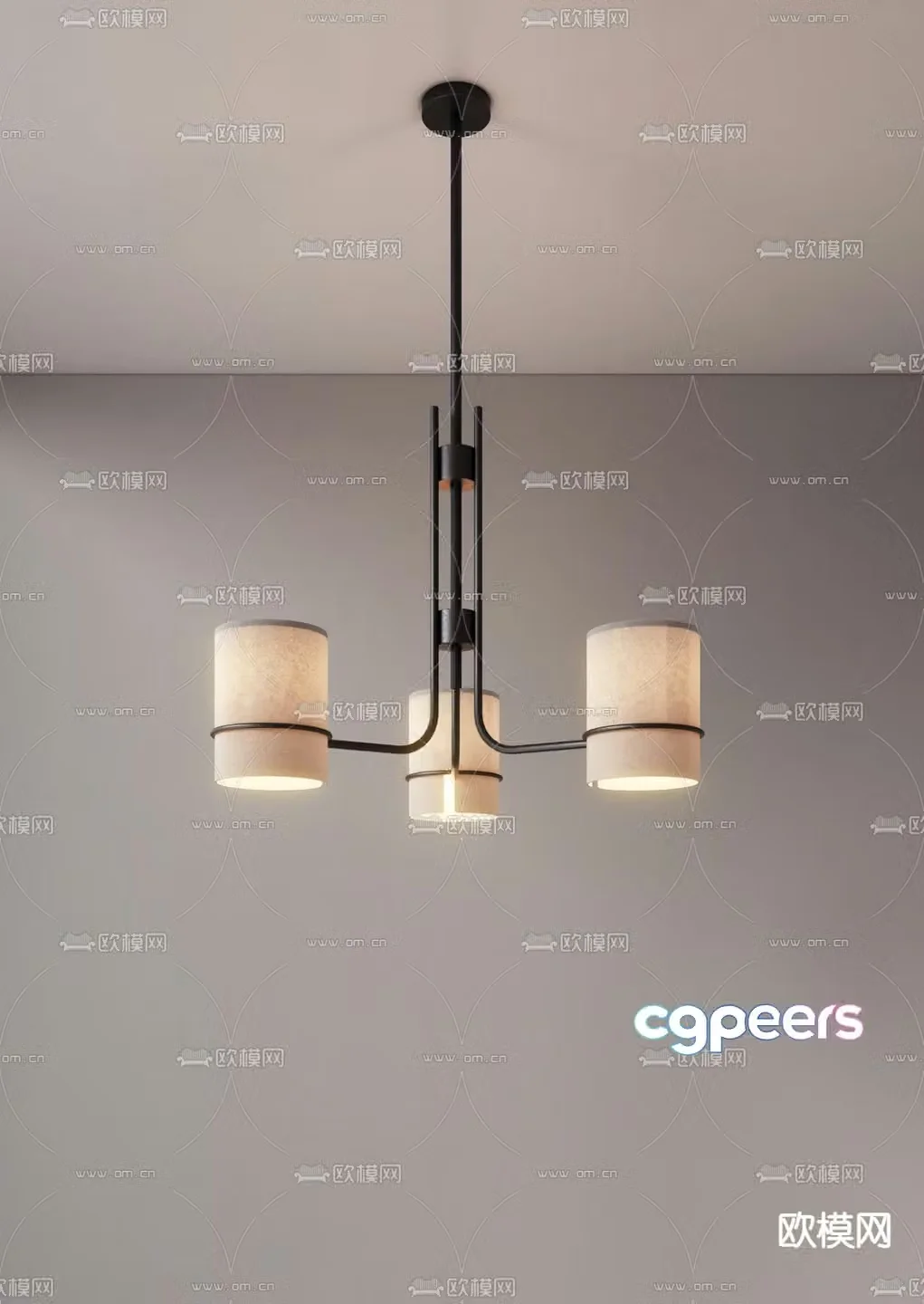 WestElm lobby chandelier 3d model