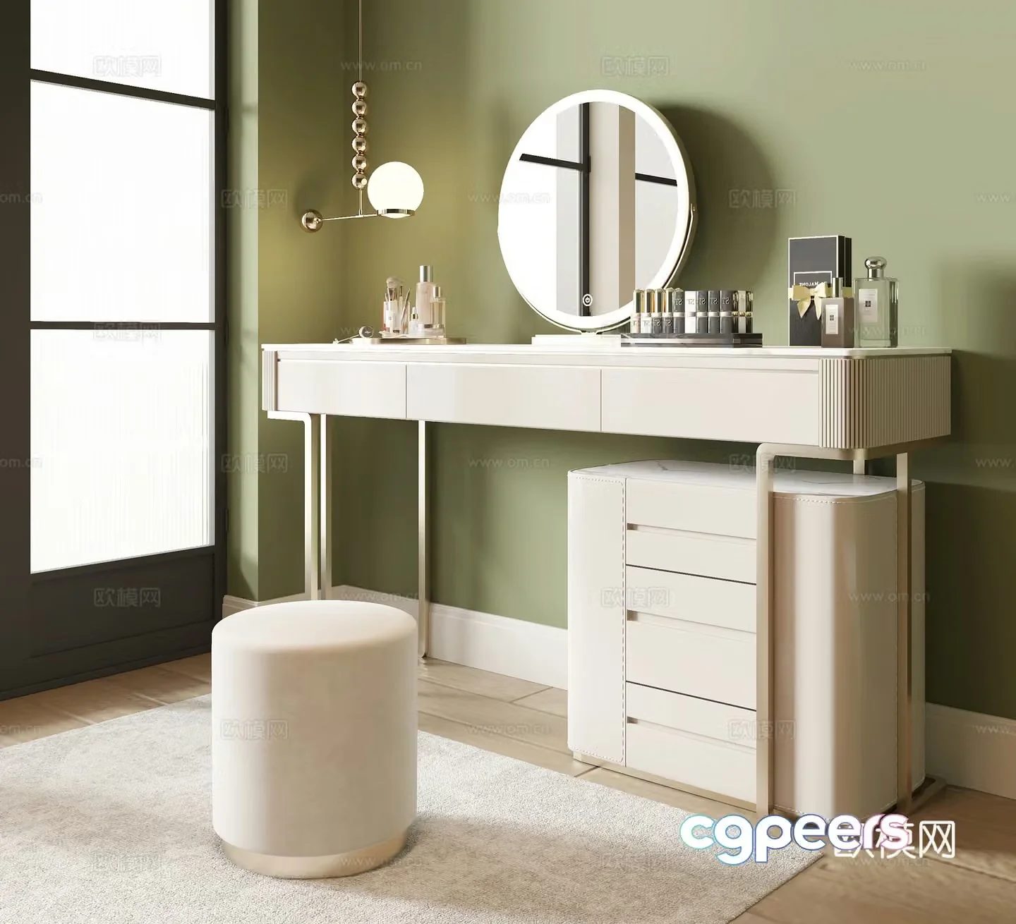 Modern dressing table 3d model