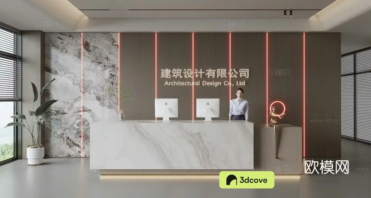 Modern company front desk reception area bar reception desk service desk company front desk background