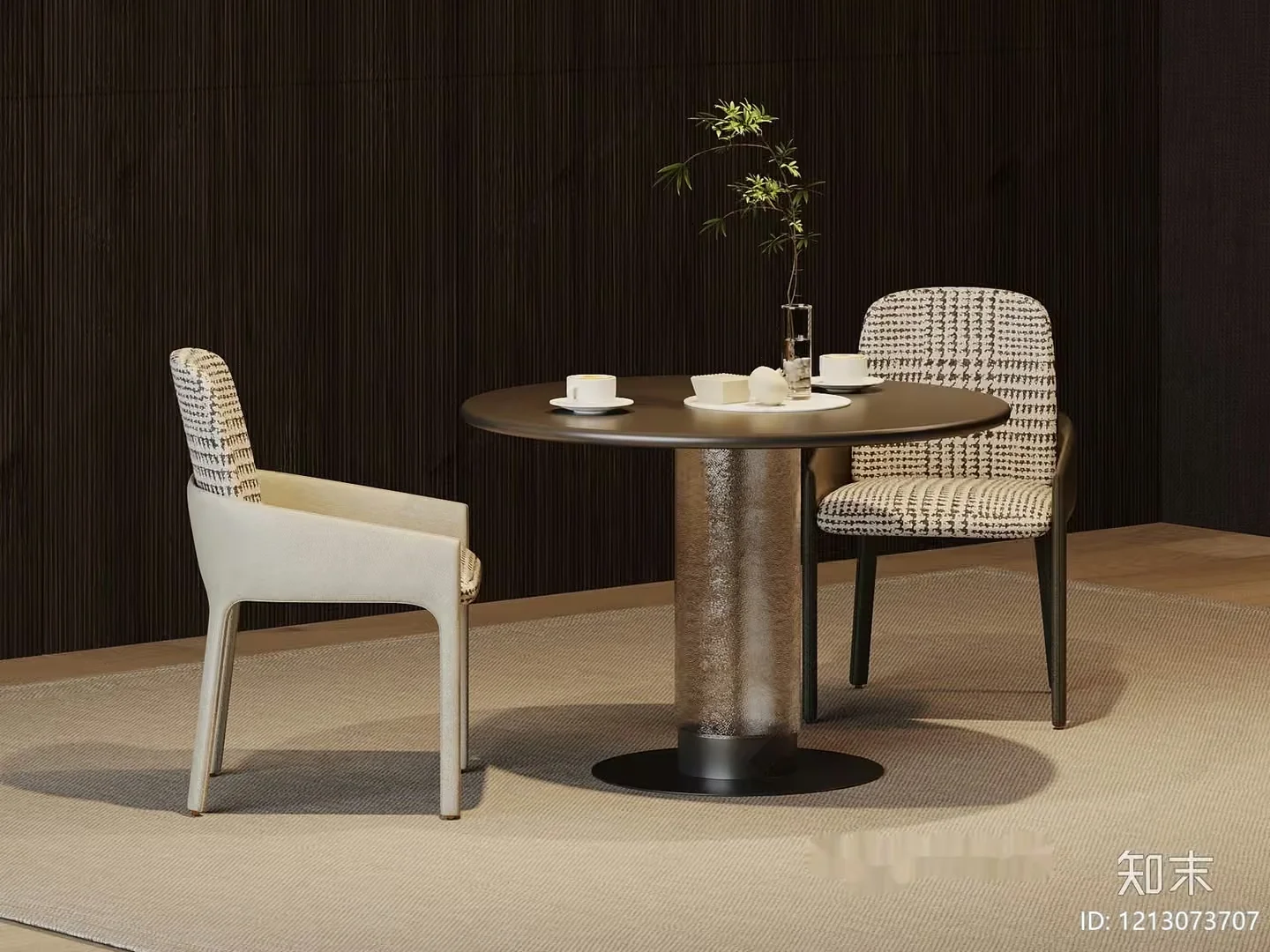 Modern Dining Table 3D Model – 16717 – VRAY Render
