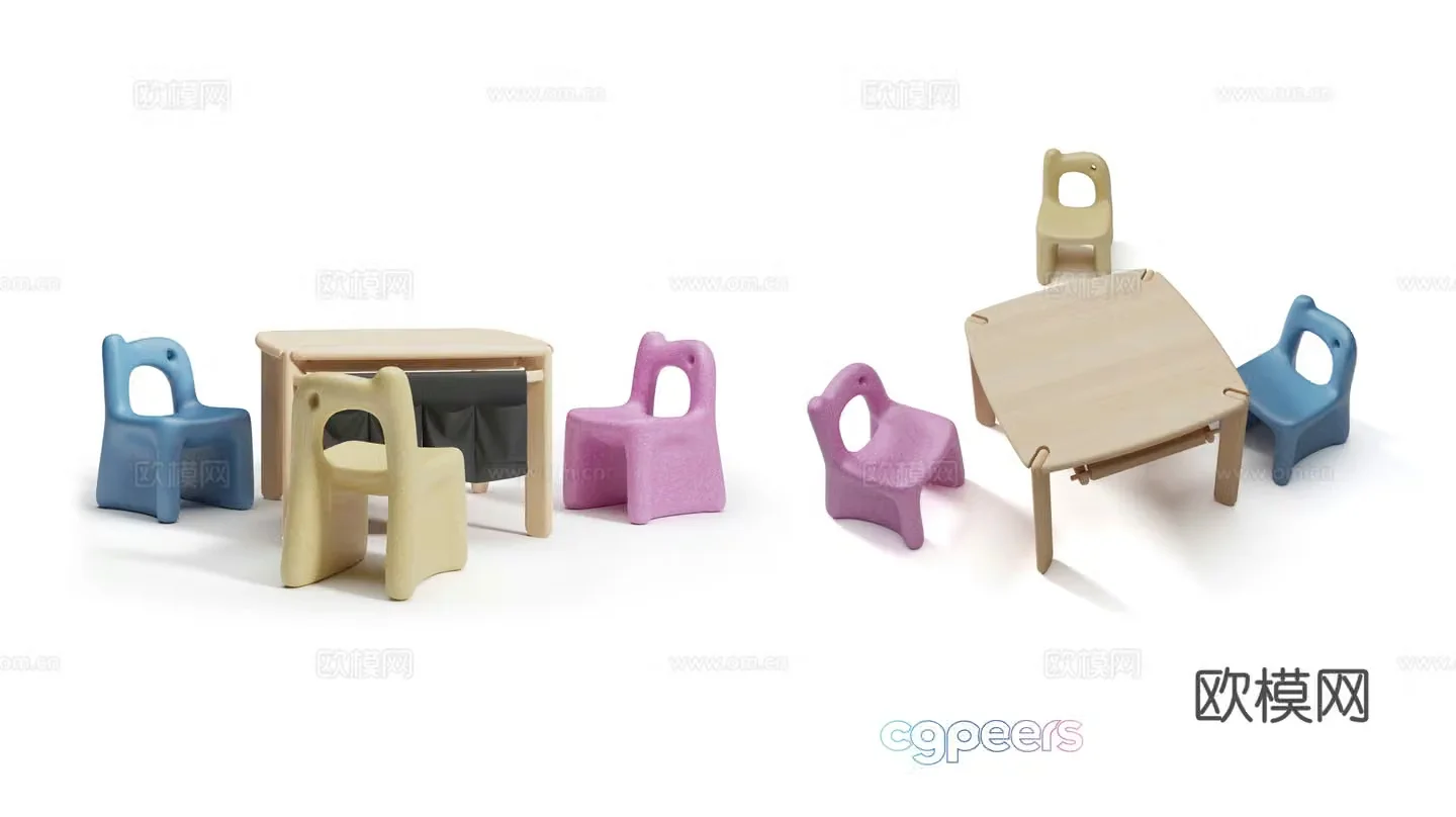 Modern children’s chair 3d model