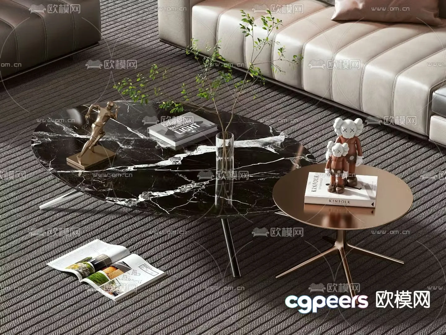 Minotti modern coffee table 3d model