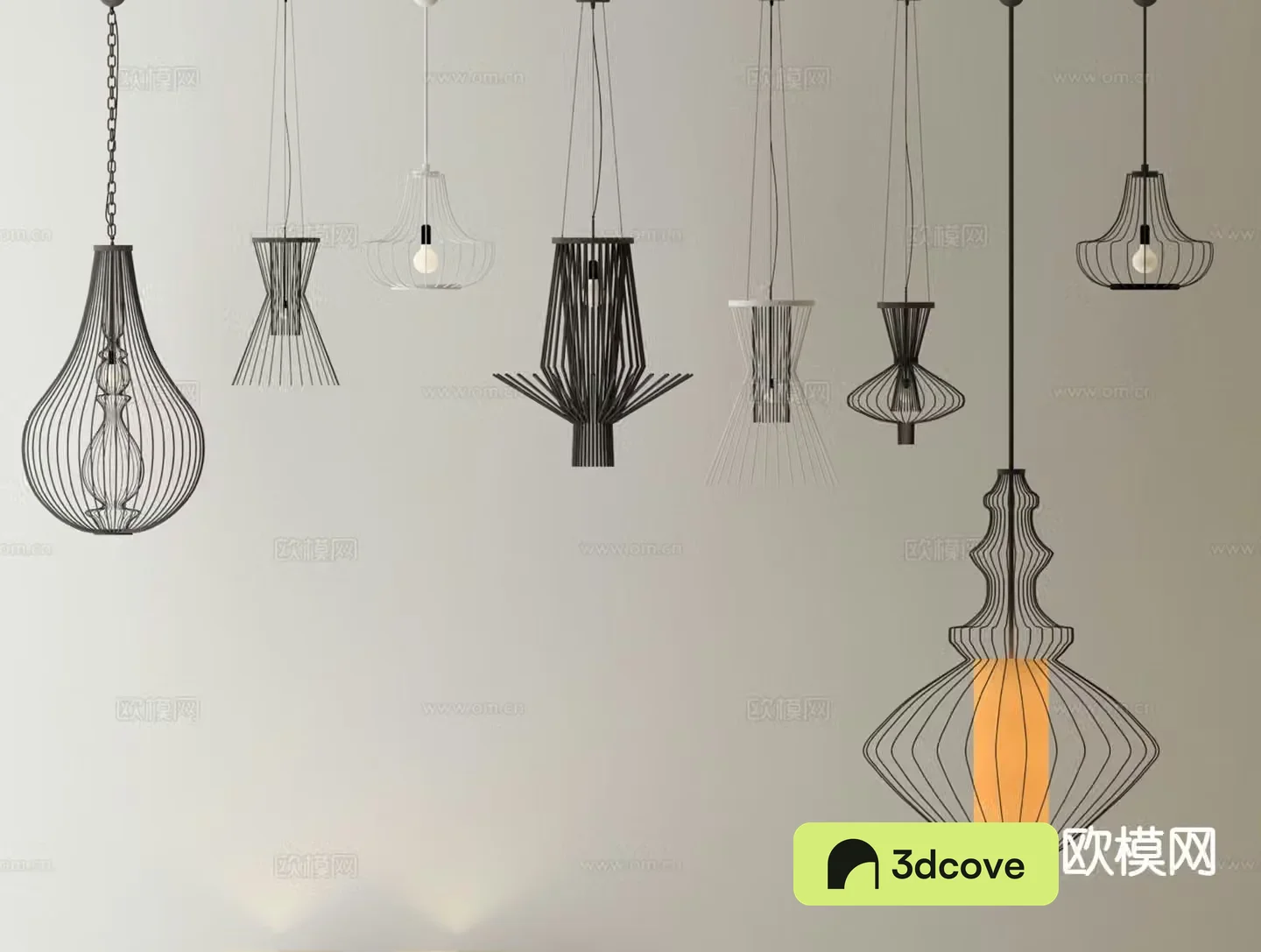 New Chinese style chandelier hollow chandelier