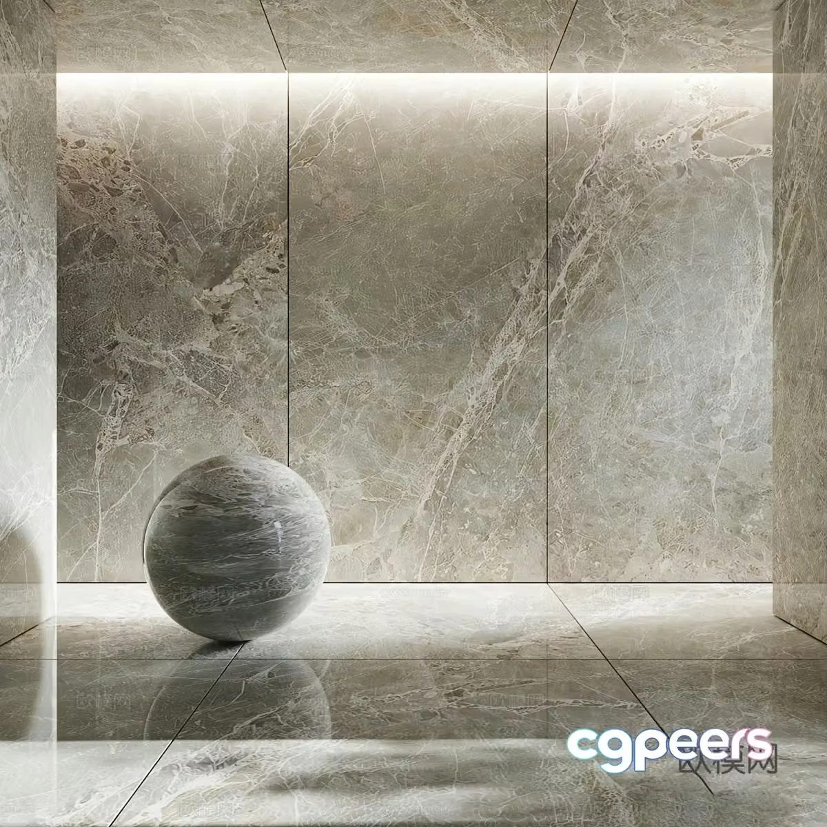 Marble hard pack PU stone 3d model