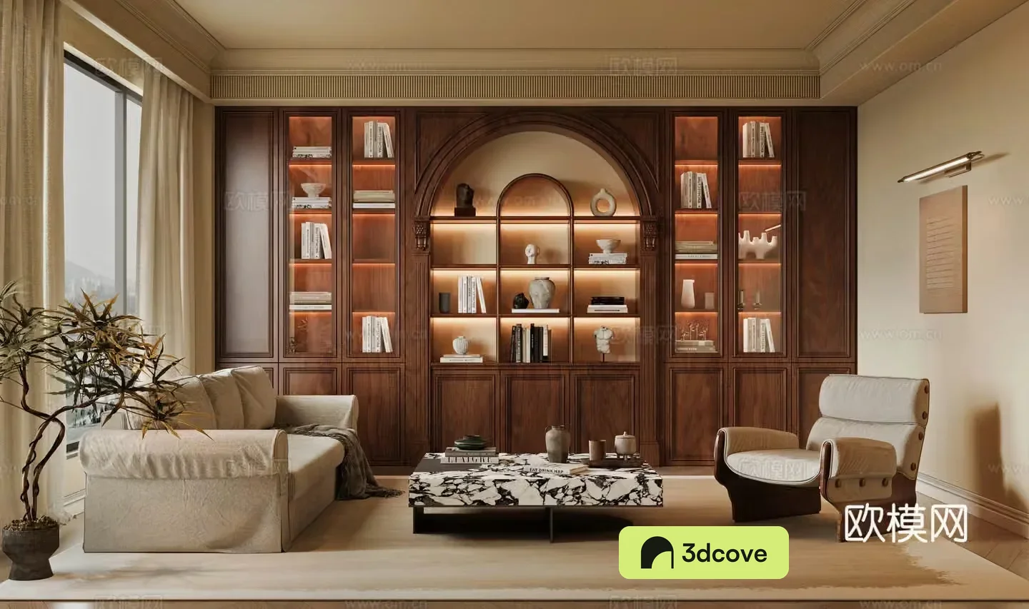 American medieval style living room
