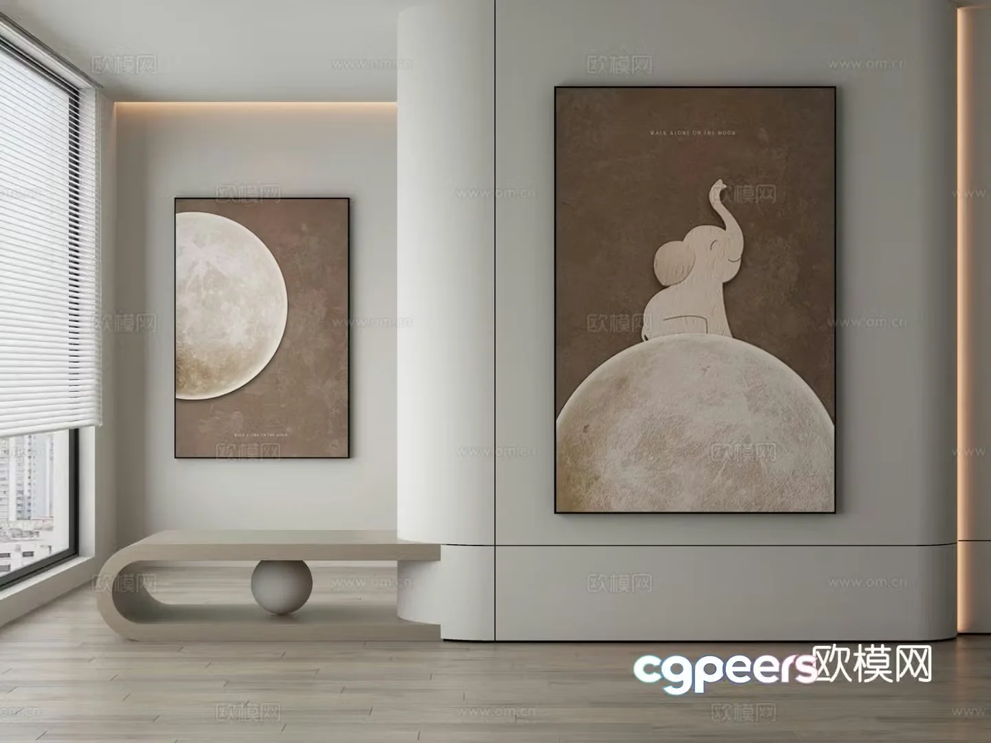 Decorative painting texture painting hanging painting 3d model