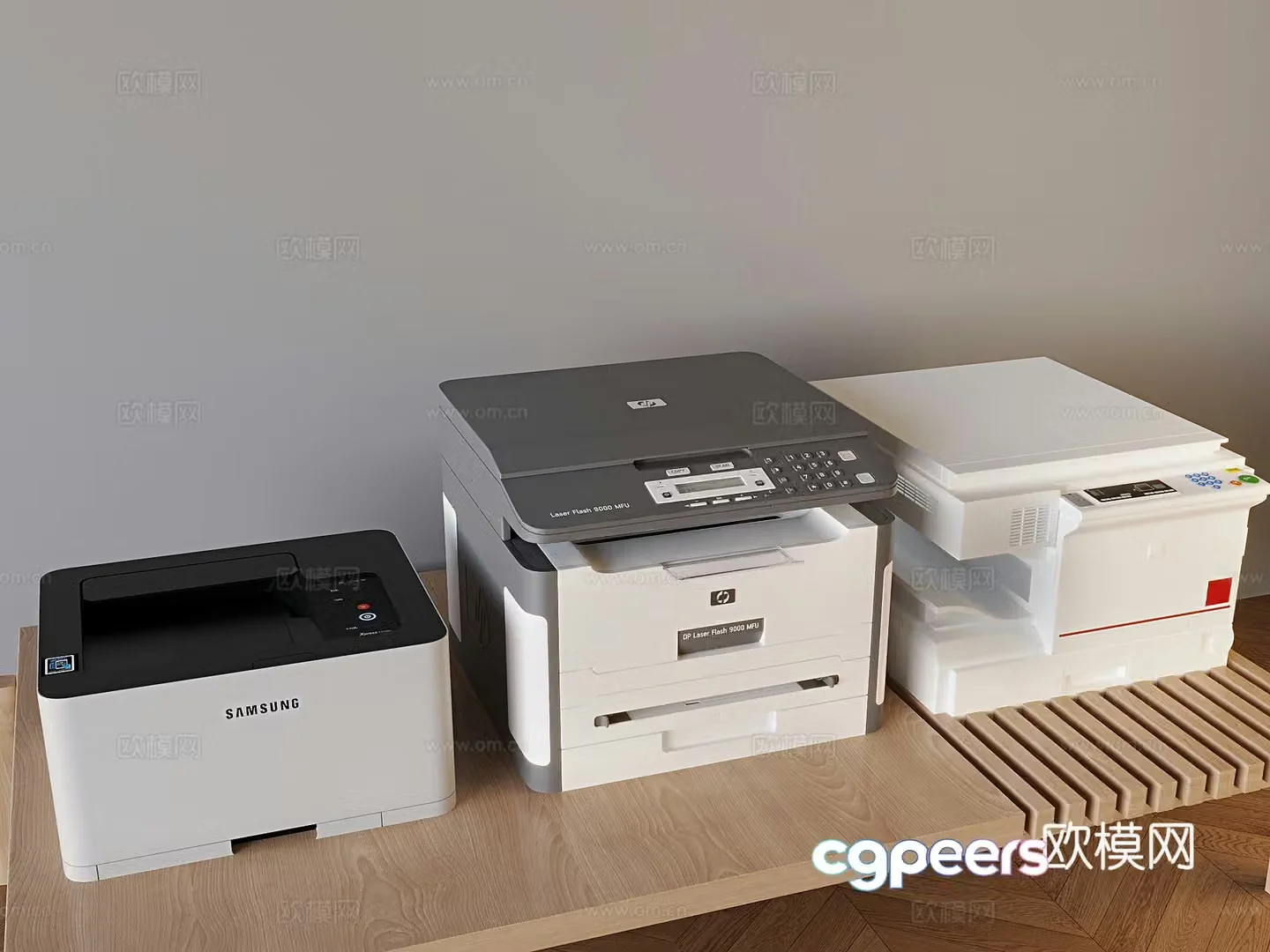 Printer Copier Scanner Fax Machine Office Supplies 3D Model